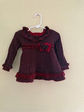 Isobella & Chloe Burgundy and Red Girls' Formal Dress